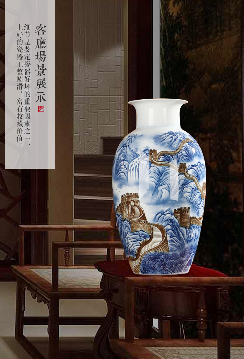 Master hand of jingdezhen ceramics vase furnishing articles flower arrangement sitting room adornment color glaze large landing crafts