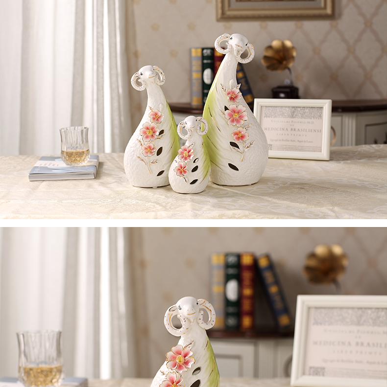 Lucky rabbit "and the sheep ceramic furnishing articles three wine accessories creative home TV ark, Nordic light of key-2 luxury