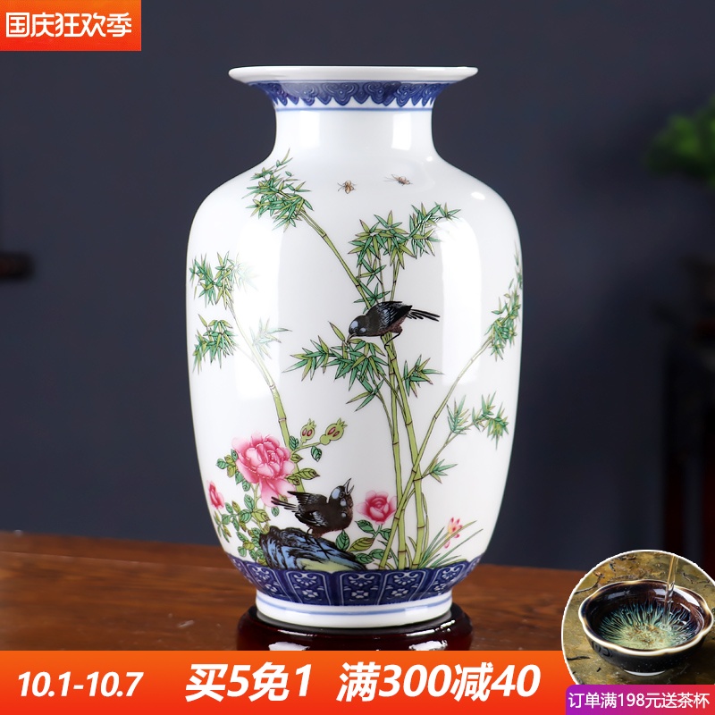 The Bucket color blue and white porcelain vase furnishing articles sitting room TV ark, small decorative arts and crafts flower arranging archaize jingdezhen ceramics