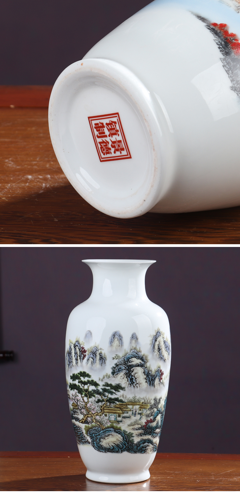 The modern jingdezhen ceramics, vases, flower arranging dry flower is placed The new Chinese style living room home decoration arts and crafts