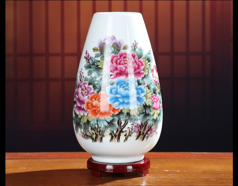 Jingdezhen ceramics vase furnishing articles dried flower arranging flowers sitting room TV ark, trinkets, rich ancient frame flower flower