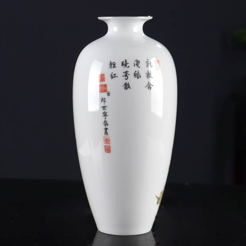 Manual empresa fuels the jingdezhen ceramic vase wine furnishing articles sitting room dry flower arranging flowers small thin craft ornaments