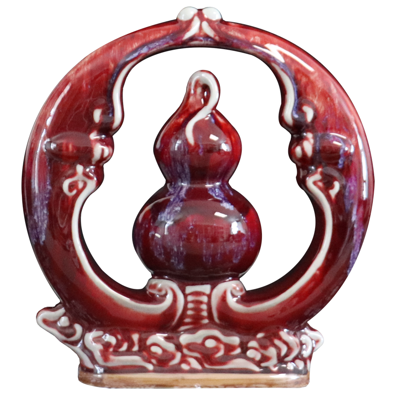 Pa gourd furnishing articles of jingdezhen ceramics handicraft wine decorations sitting room feng shui plutus opening gifts