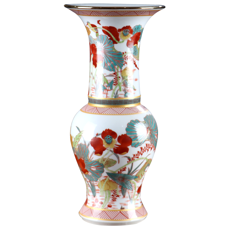 Ombre statute of jingdezhen ceramics vase furnishing articles sitting room of Chinese style decoration see colour flower implement antique Ming and the qing dynasties