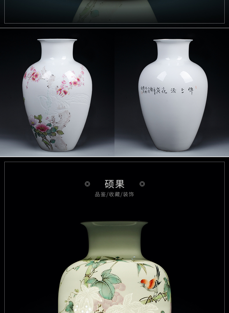 Exquisite vase furnishing articles of jingdezhen porcelain hand - made ceramics sitting room knife clay flower arrangement home decorative arts and crafts