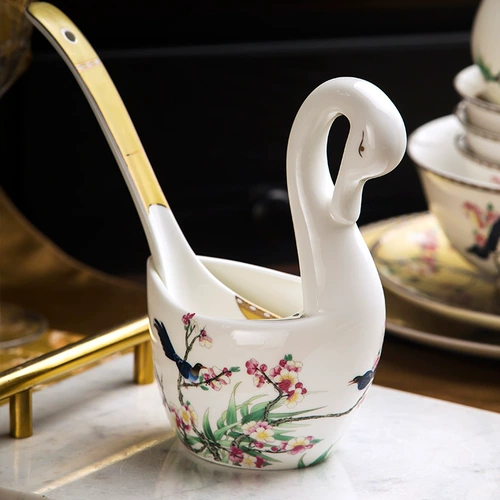 Комплект для домашнего использования, керамическая фарфоровая высококлассная посуда, европейский стиль, китайский стиль, легкий роскошный стиль