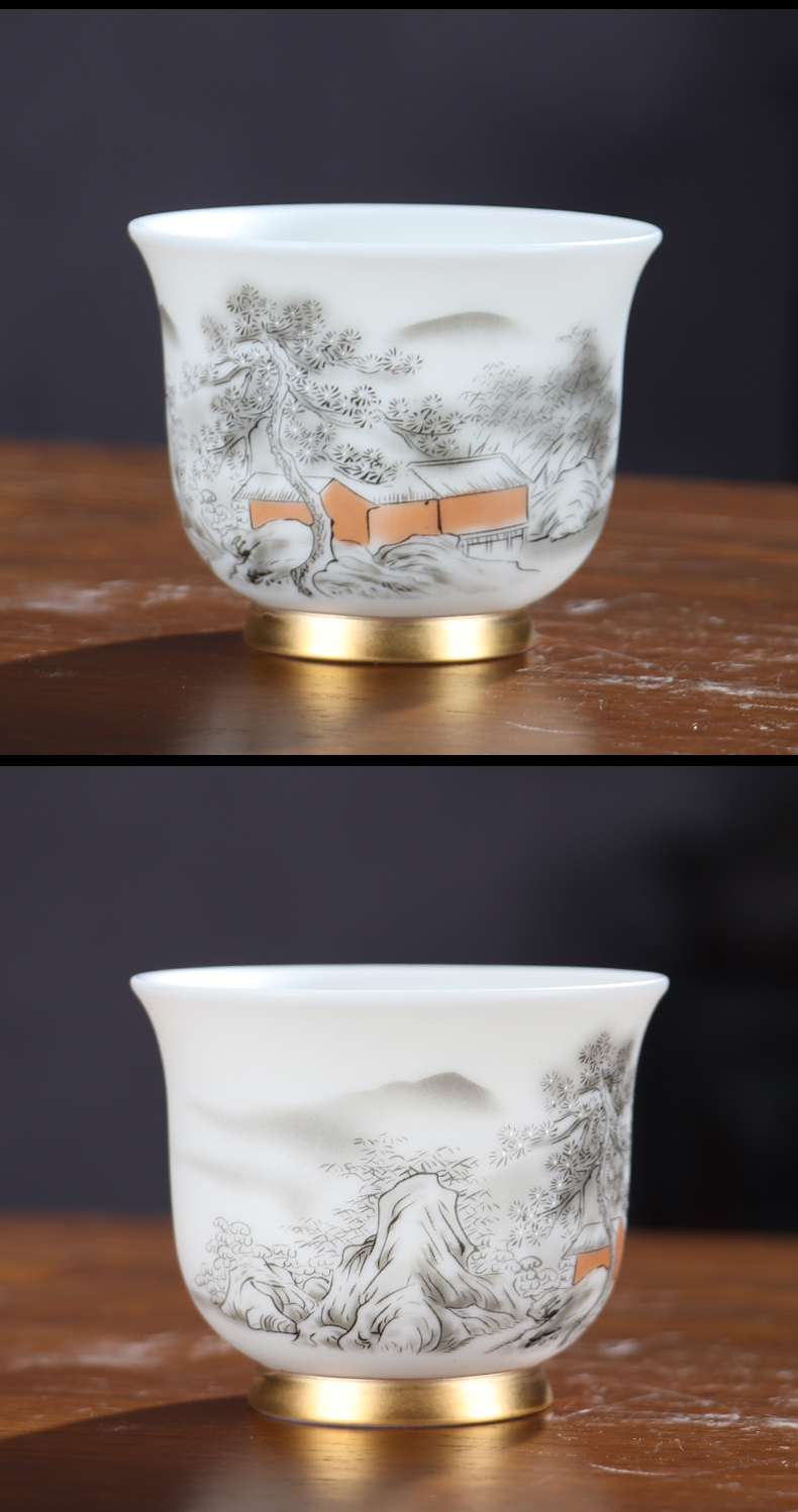 Hand - made ceramic cup gift boxes birthday gift kung fu master home office keller cup gift porcelain cups