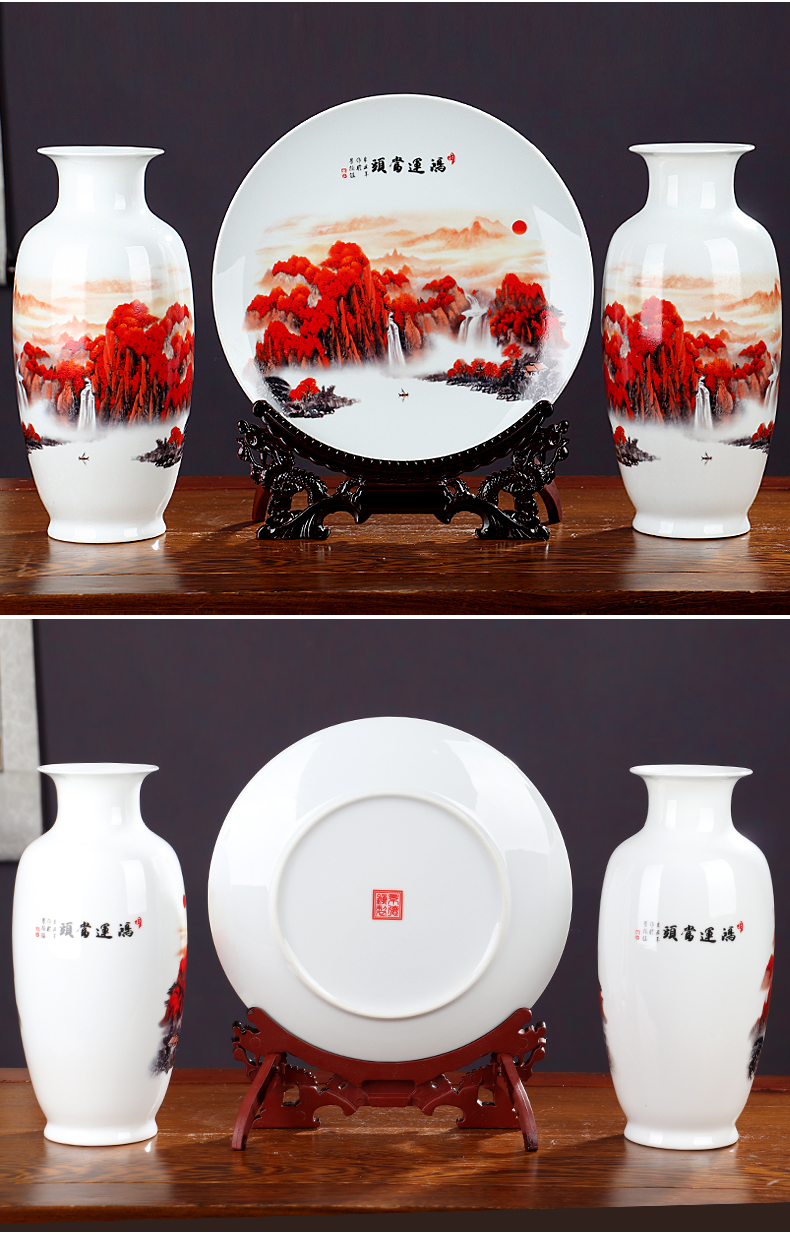 Luck, ceramics, vases, flower arranging jingdezhen Chinese style household furnishing articles, the sitting room porch handicraft ornament