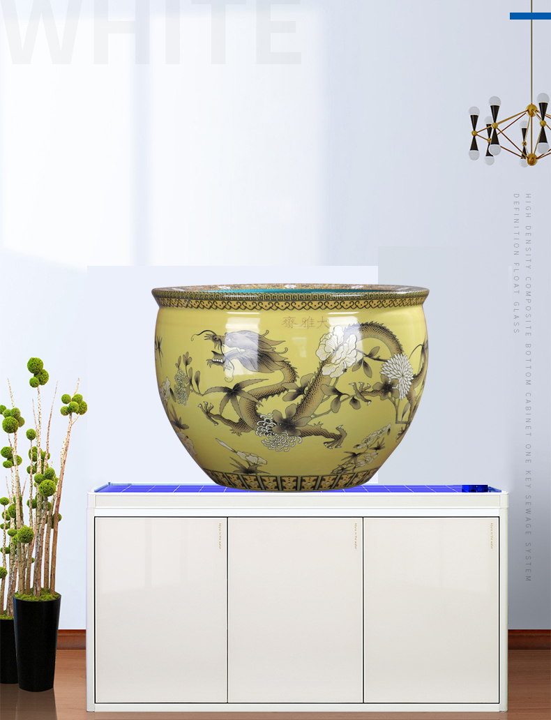 Cornucopia tank aquarium jingdezhen ceramics sitting room feng shui furnishing articles office desktop decorations arts and crafts