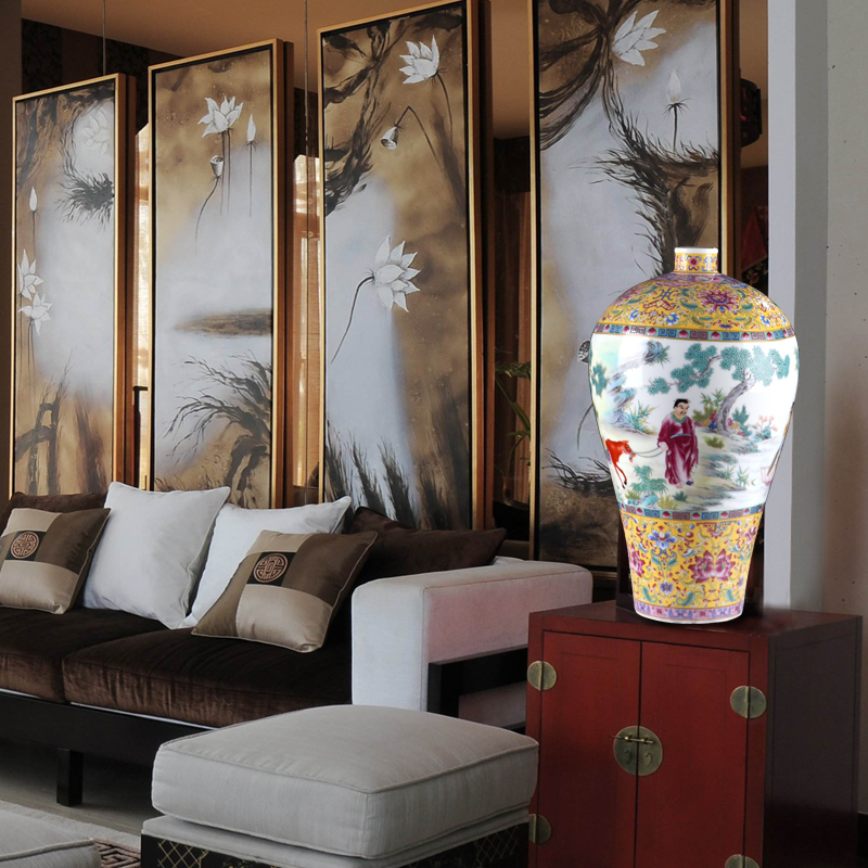 Yongzheng antique Ming and the qing dynasty vase of jingdezhen ceramics furnishing articles office sitting room flower arranging Chinese decorative arts and crafts