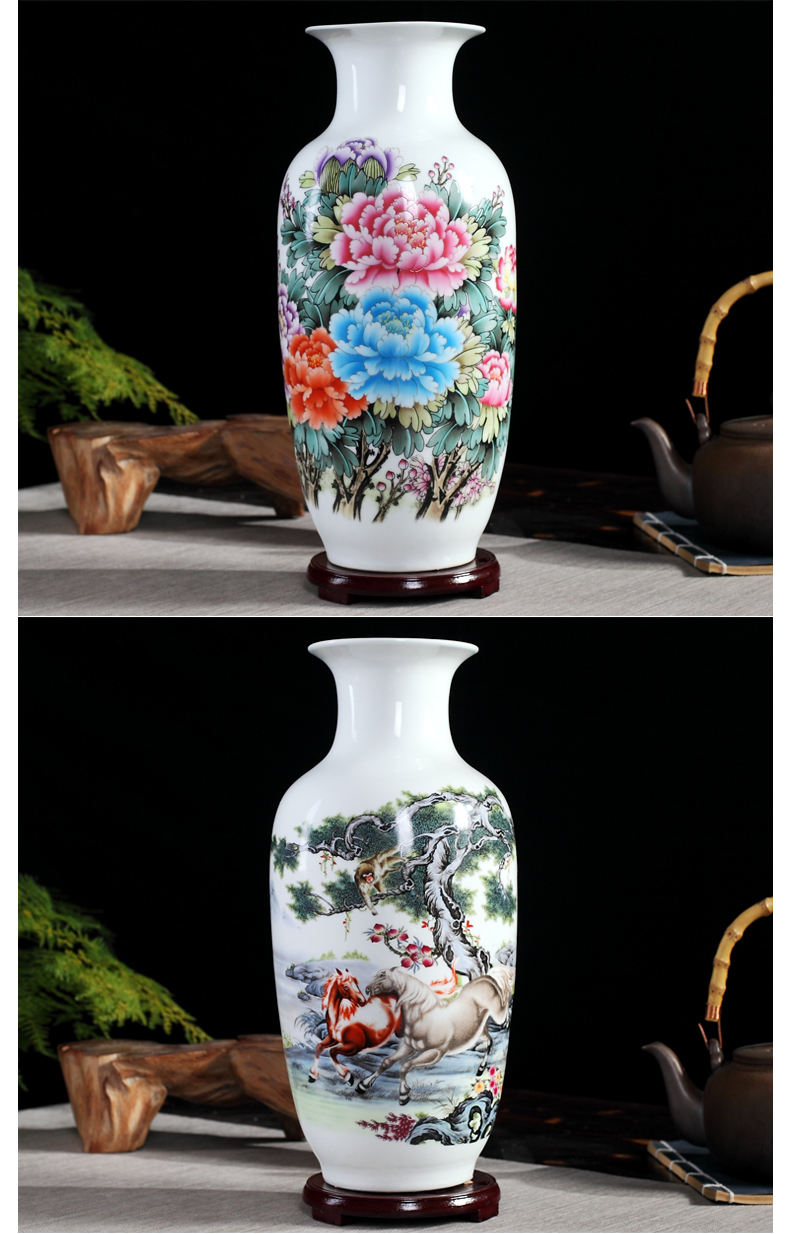 Jingdezhen ceramics vase furnishing articles dried flower arranging flowers sitting room TV ark, trinkets, rich ancient frame flower flower