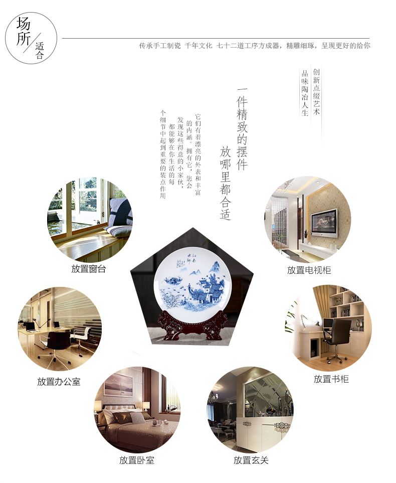 Jingdezhen ceramics vase sitting room office furnishing articles rich ancient frame teahouse antique trinkets, furnishing articles