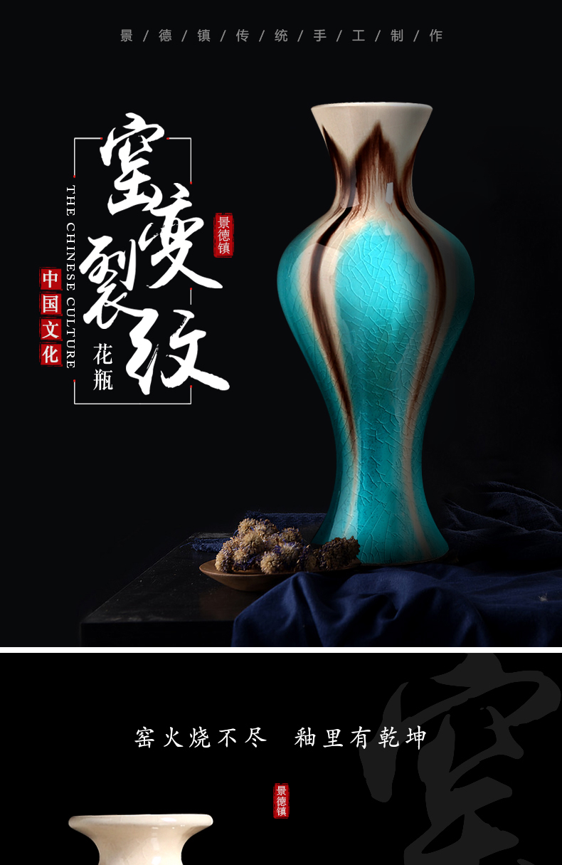 Manual gourd vase furnishing articles sitting room adornment creative jingdezhen ceramics flower arranging dried flowers contracted crafts