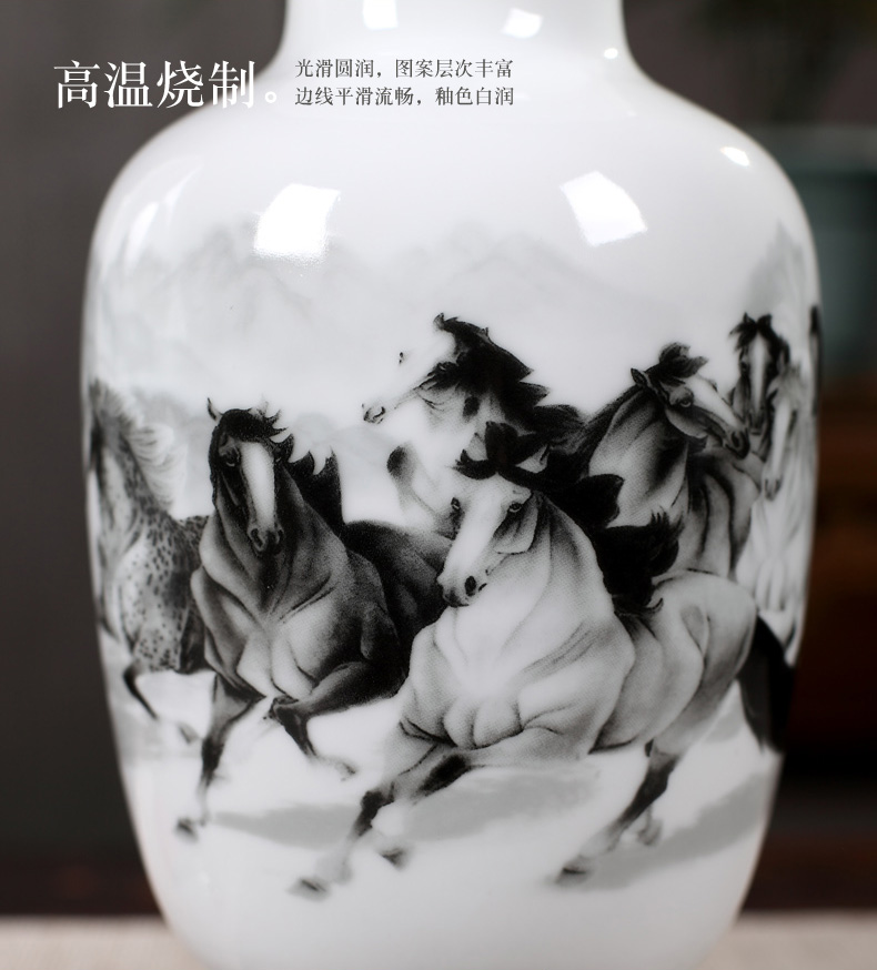 Rich ancient frame of jingdezhen ceramics vase home wine ark, adornment furnishing articles sitting room small handicraft decoration arranging flowers