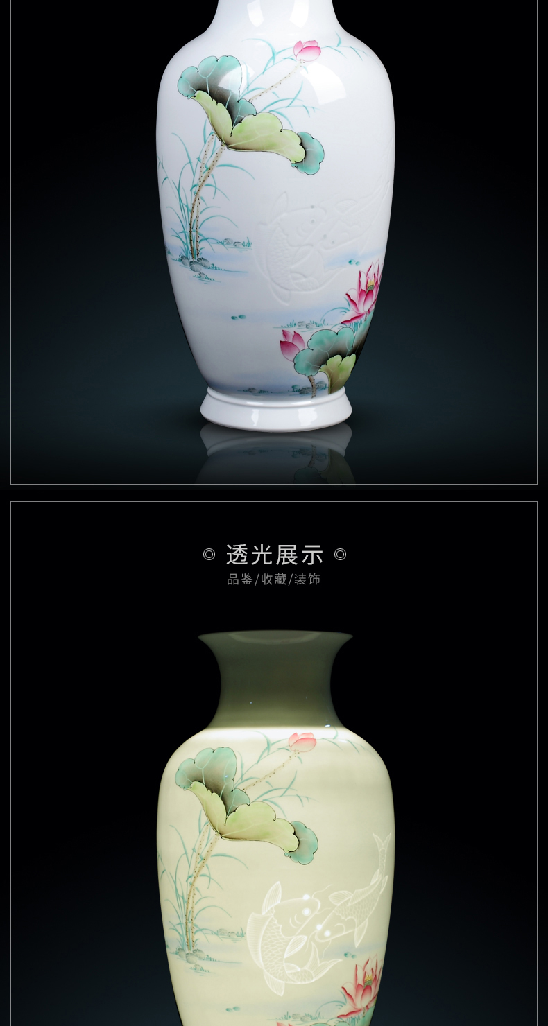 Manual hand - made furnishing articles of jingdezhen ceramic vase and exquisite porcelain flower arranging home sitting room collection certificate porcelain arts and crafts