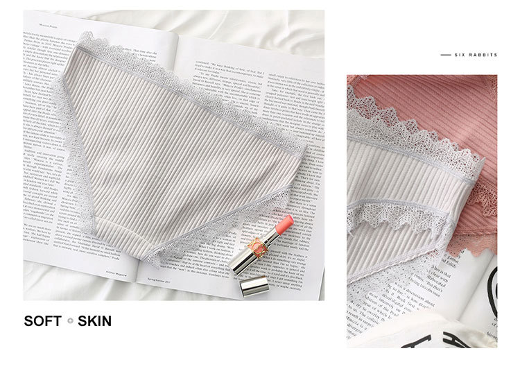 3 phiên bản nâng cấp của cotton liền mạch ren bên đồ lót gợi cảm nữ trẻ màu rắn chủ đề ngắn eo quần lọt khe nam