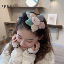  Cute flower hairpin top clip Large girl sweet bangs clip hairpin hair clip headdress funny side clip