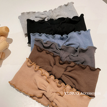 Sweet and washable face wash bouquet with female tennis red summer tying hair hoop Korea cute sports knit pressed hair head hoop