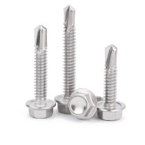 New stainless steel dovetail screws 410 external hexagon drill tail color steel tile self-tapping self-drilling screws magnetic M55M6