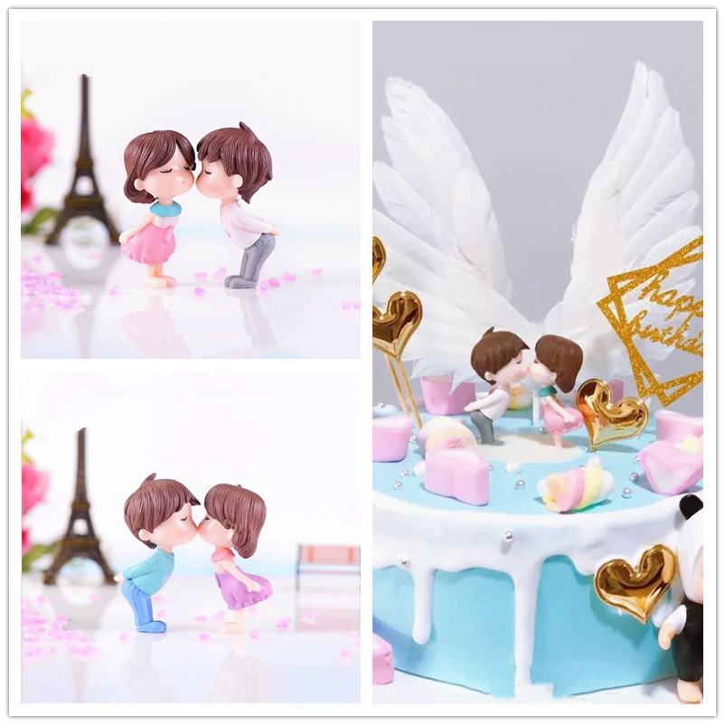 New Year's Eve Valentine's Day Cake Decoration Swing Accessories LIPS DOLL LOVERS DOLL SMALL PAPARAZZI A PAIR OF BAKING DECORATIONS