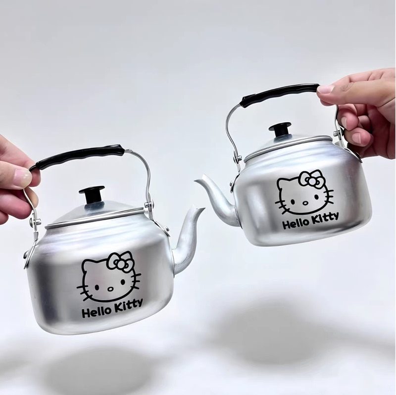 Trendy Water Kettle Milk Tea Pot Silver Kettle Birthday Cake Kitten Teapot Dessert Cake Decoration