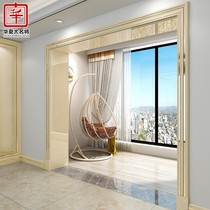 Imitation marble door and window frame hemmed stone line aluminum alloy stainless steel door cover tile background wall border waistline