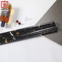 Black gold flower all-over marble background wall parapet board elevator aisle kitchen door cover edge balcony yam window frame