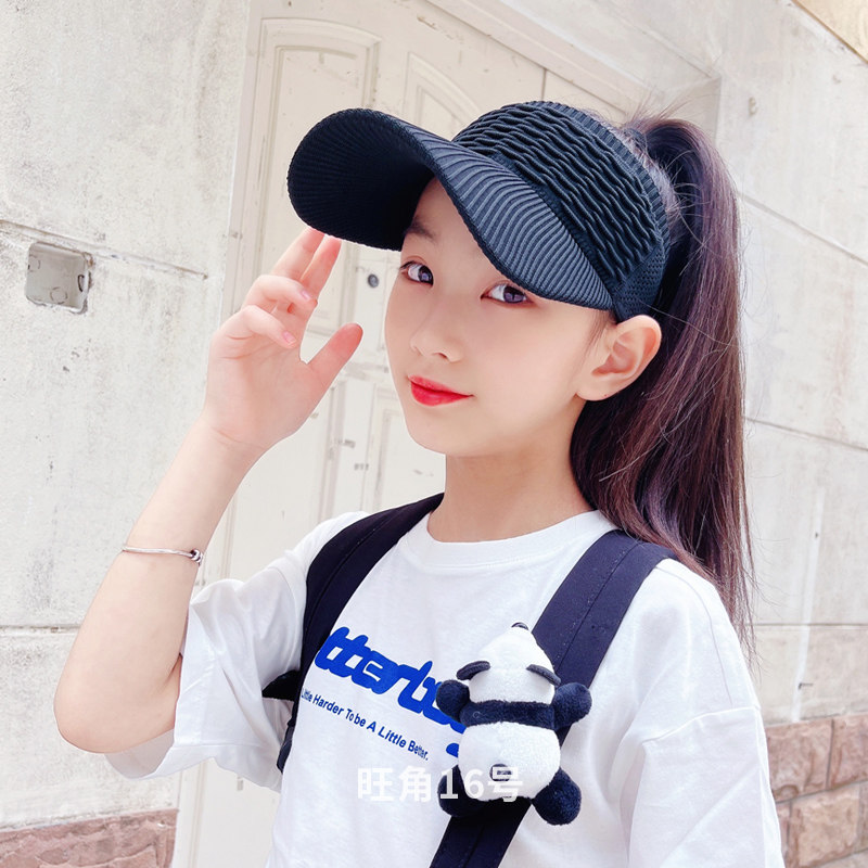 Sun-shading hat Sun-boy and girl-boy sun hat travels out of the sun-child's empty cap, thin air duck tongue cap