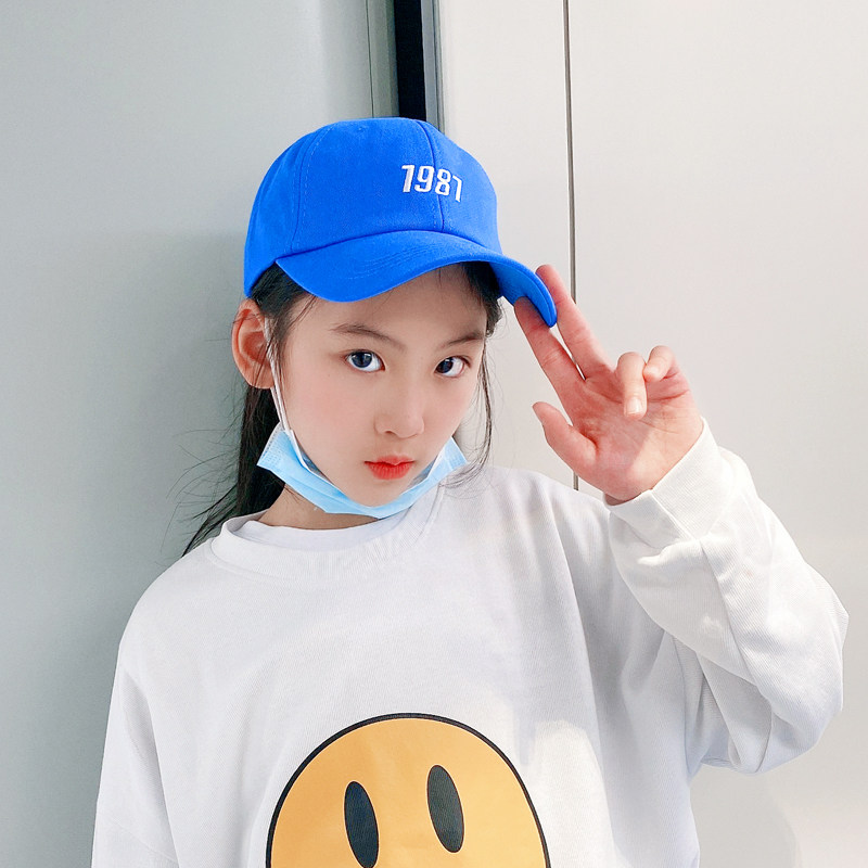 Children's hat and duck hat in autumn winter baseball cap boys and girls 2022 new cool 8 - 14 year old school black