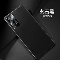 Oppo Reno3 【тонкие отверстия ★ Официальная такая же кожа мягкая раковина】 Jazz Black-Explosion-защищенная мембрана