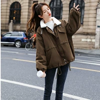 Зимний пуховик для школьников, короткая куртка, в корейском стиле, свободный крой, увеличенная толщина