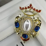Антикварная брошь, ювелирное украшение из жемчуга, булавка, аксессуар на лацкан, подвеска, с драгоценным камнем