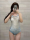 Women's swimsuit 2024, exclusive for racing swimming pools, high-end and beautiful one-piece, belly-covering, slimming for small people, hot spring bathing