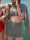 Swimsuit for women 2024 new model for hot springs, advanced split, fat girl covering flesh, pure lust style bikini, seaside vacation