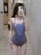 Purple Python Swimsuit for Women 2025, Adult Swimming Pool Special, Racing Style, for Slightly Chubby Girls, Body-Covering One-Piece, Hot Spring Water Park