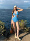 Women's swimsuit 2024 popular model for fat girls to cover their flesh, high-end one-piece seaside vacation, petite hot spring pure desire