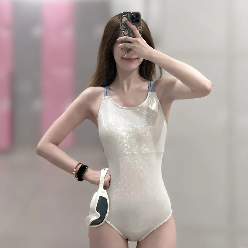 Women's Swimsuit for Hot Springs, One-Piece, Racing Style, Triangle Cross, High-End Feel, 2026 New Model, Swimming Pool Exclusive, Adult Women