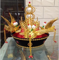Drama and opera costume queen hat phoenix crown Emperor Queen hat Pearl gorgeous Queen hat Qing Dynasty Queen Mother hat