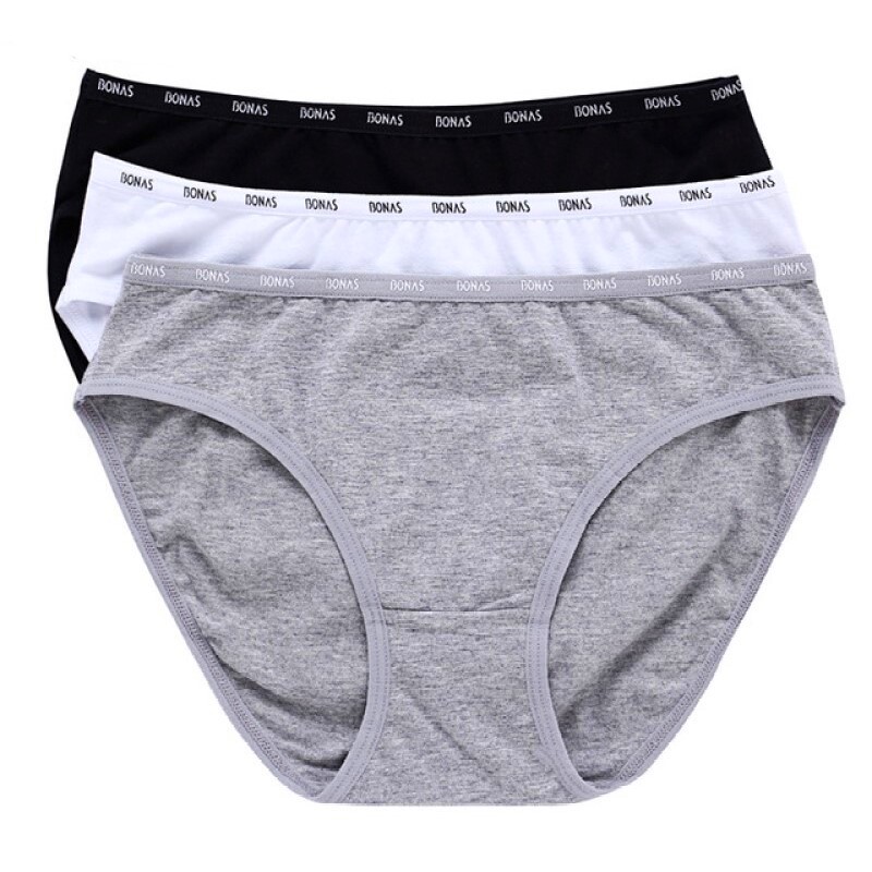 3 Baonas underwear women's pure cotton small inner shallow crotch low waist antibacterial briefs four seasons bottoming cotton shorts