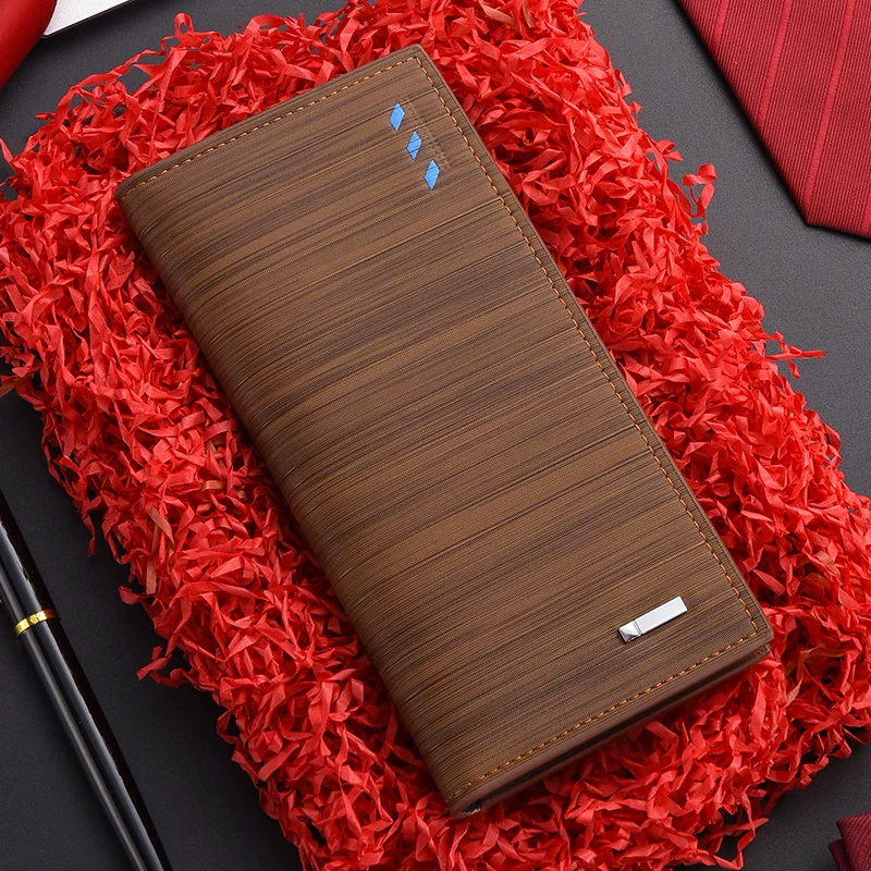 Длинный ультратонкий кошелек, держатель кредитных карт в стиле ретро для студентов, японский и корейский