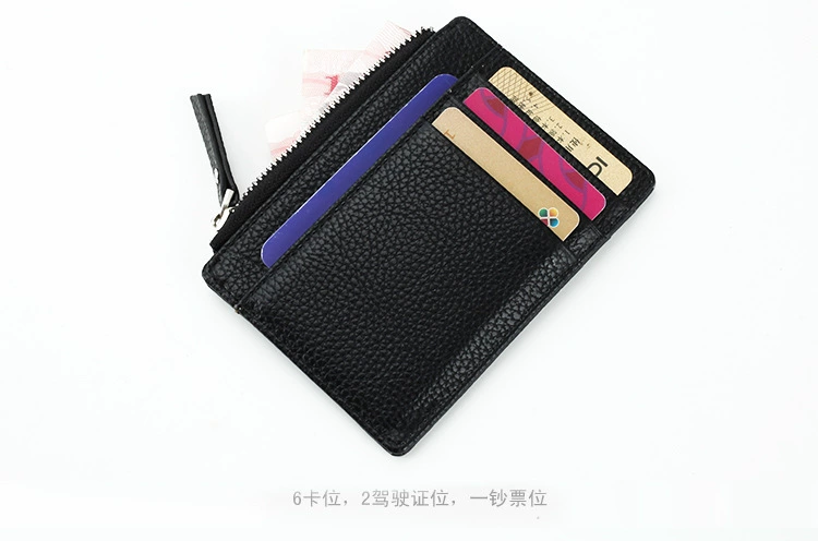 Túi thẻ mỏng nam ví mini zip xu nữ Cặp đôi Hàn Quốc đặt thẻ bằng lái xe bao đựng thẻ ID