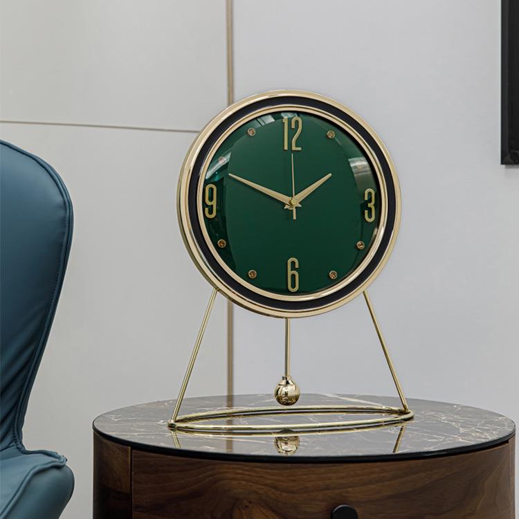 Customised Nordic Fashion Light Extravaganza Bell Living Room Home Modern Minimalist Creative Decorative Bench Clock Clock Desktop Pendulum-Taobao