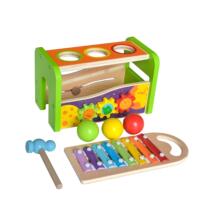 Childrens early education knocking ball childrens educational toys wooden baby wooden stall toys knocking piano music