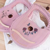 Solid wood single 19-string Lyre portable lyre 19-string small lyre easy for beginners to learn the instrument