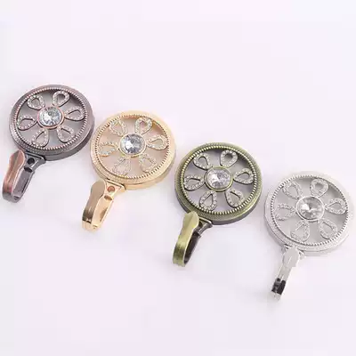 Zinc alloy multi-drill double hook Wall hook Wall hook Fixed curtain accessories Bathroom Bedroom kitchen hook