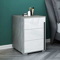  Bedside table Simple modern bedroom locker Nordic mini side cabinet Italian minimalist environmental protection Korean pastoral living room