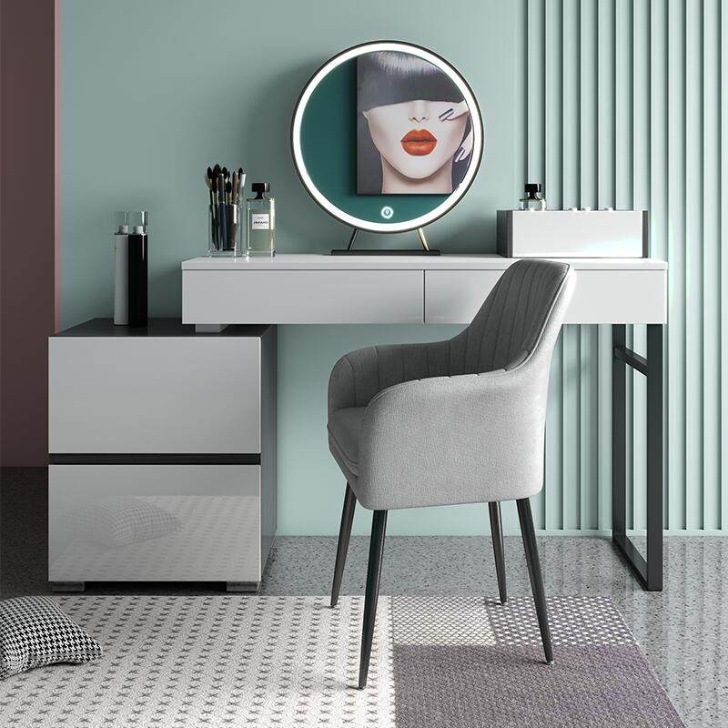Nordic dresser bedroom modern simple small apartment light luxury dressing table net red ins style small apartment makeup table