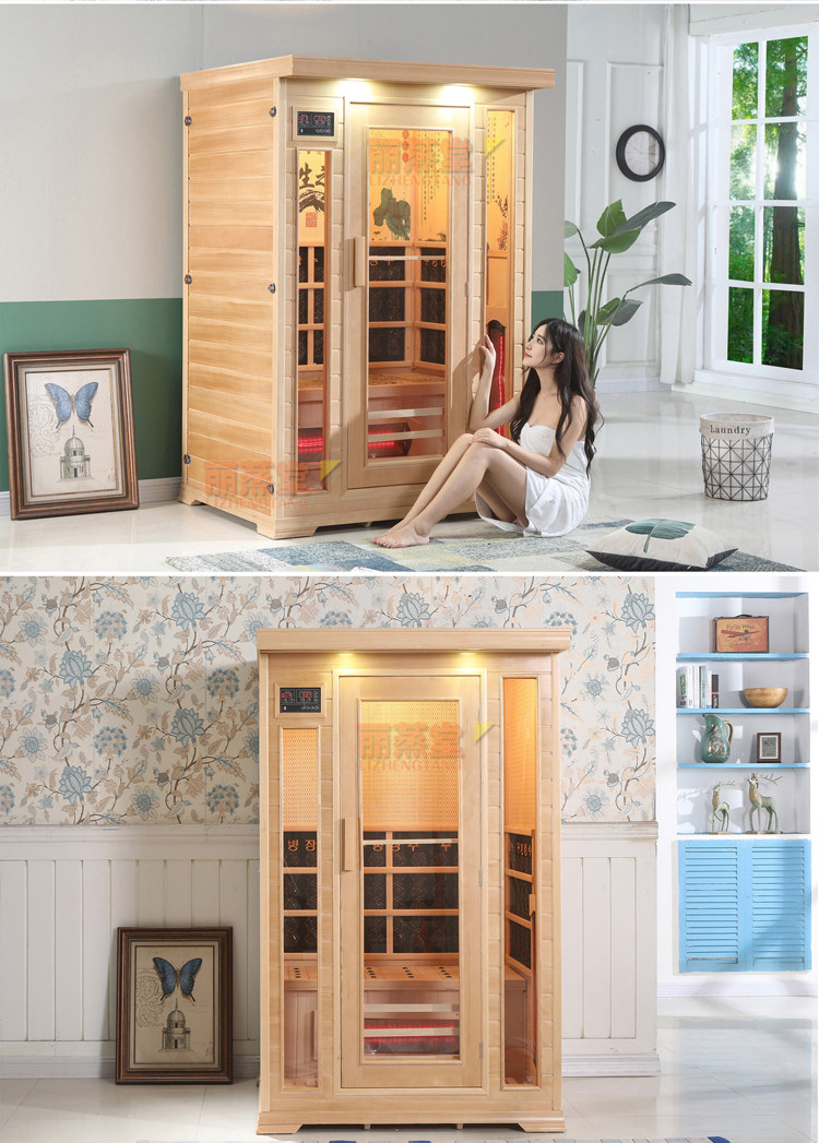 паровая сауна 远红外汗蒸房家用排毒发汗家庭桑拿房汗蒸箱电气石美容院排湿理疗 29534