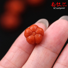 DIY аксессуары 天然南红桃花背云隔珠吊坠108佛珠手錬项链南红梅花顶珠散珠川料