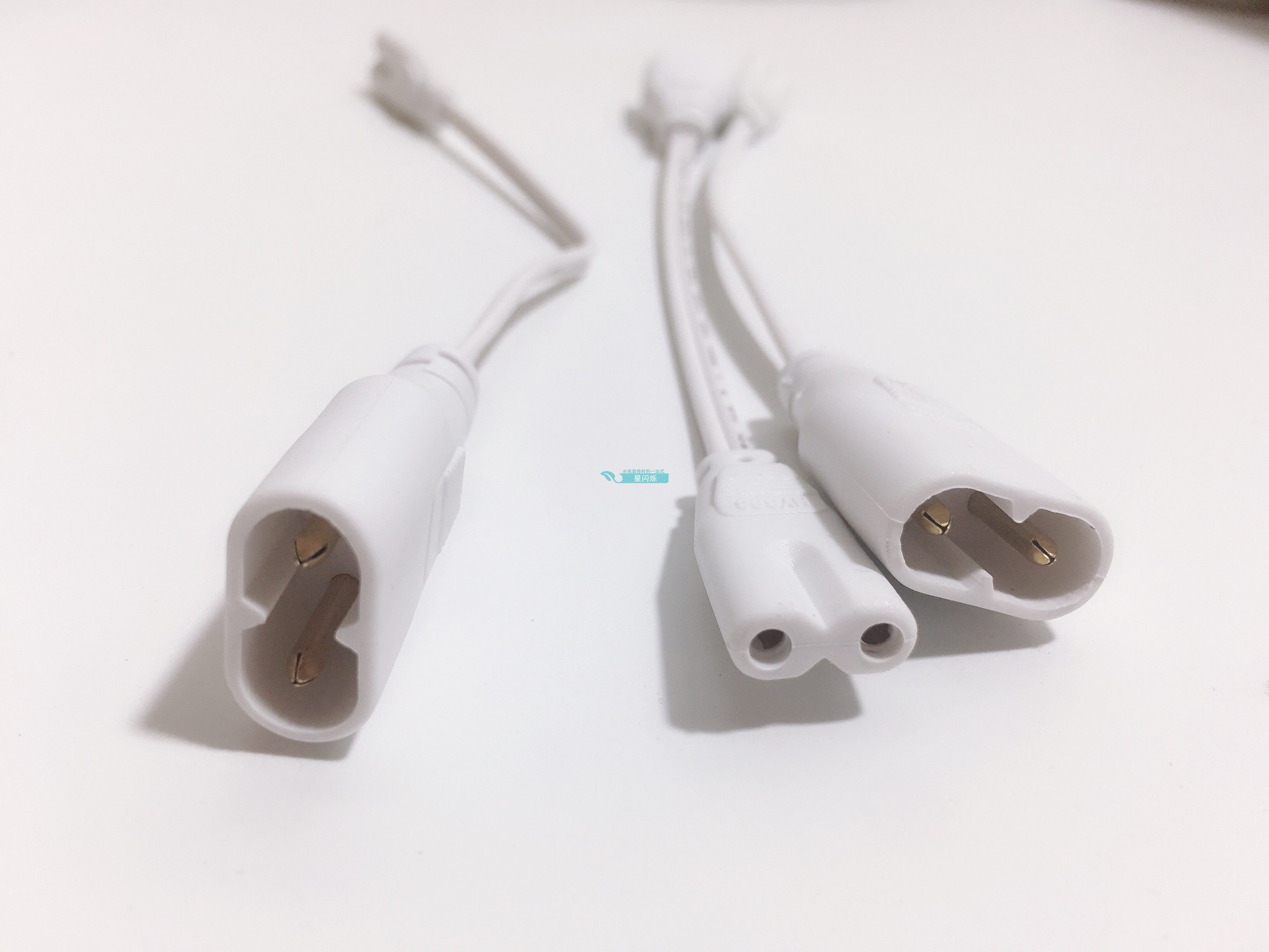 T5 lamp frame connecting wire male plug one male and one female tandem line 20CM two for wiring Buddha Mountain lighting